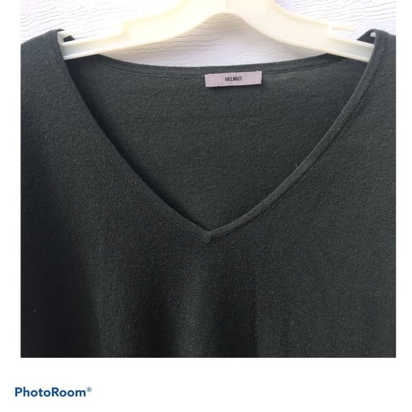 Helmut Lang V-Neck Sweater in Green 6 8 - Picture 8 of 9